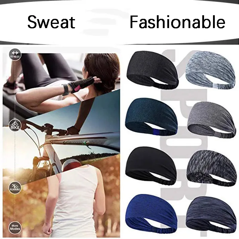 Ikat Rambut Yoga Ikat Kepala Latihan Penyerap Elastis Lebar dengan Lycra Bersirkulasi Keringat Panduan Ikat Kepala Ikat Rambut Lungsin