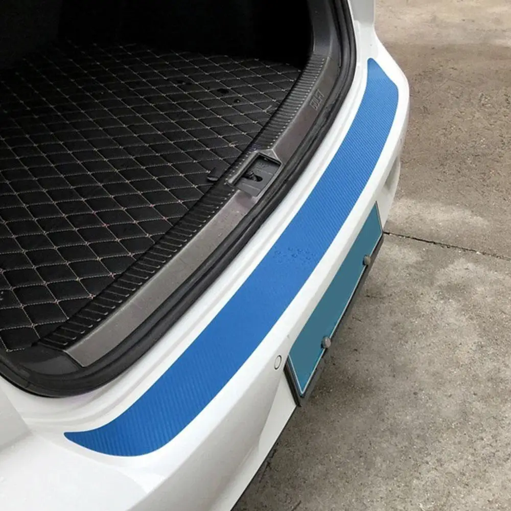 3D углеродное волокно автомобиля задний бампер багажник защитный порог против