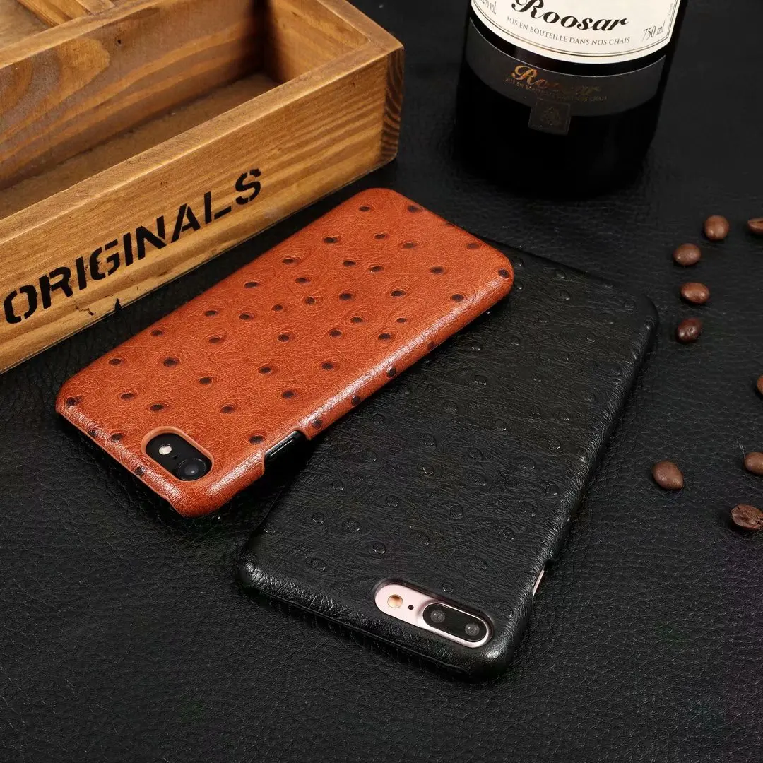 LANGSIDI Чехол для мобильного телефона из натуральной кожи страуса для iphone 8, 8 plus x xr xs max 7 7plus 8 plus Роскошная оболочка