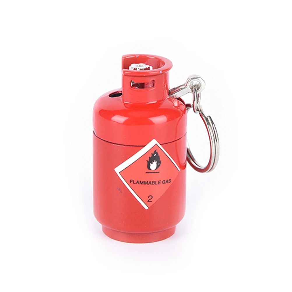 Refillable Butane Cigarette Cigar Flame Lighter Lovely Mini Gas Cylinder Shaped key chain for Man NO GAS Till U fill Gift | Украшения и