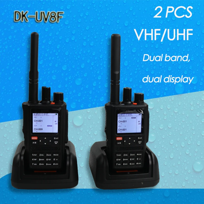 Портативная мощная радиостанция DONGKE UV 8F рация 10 км CB трансивер yaesu sq VHF 2 шт.|Рации| |