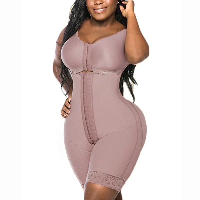 

Cinta Modeladora Feminina High Compression Garment Hook and Eye Closure Adjustable Bra Double for Women Waist Trainer Corset