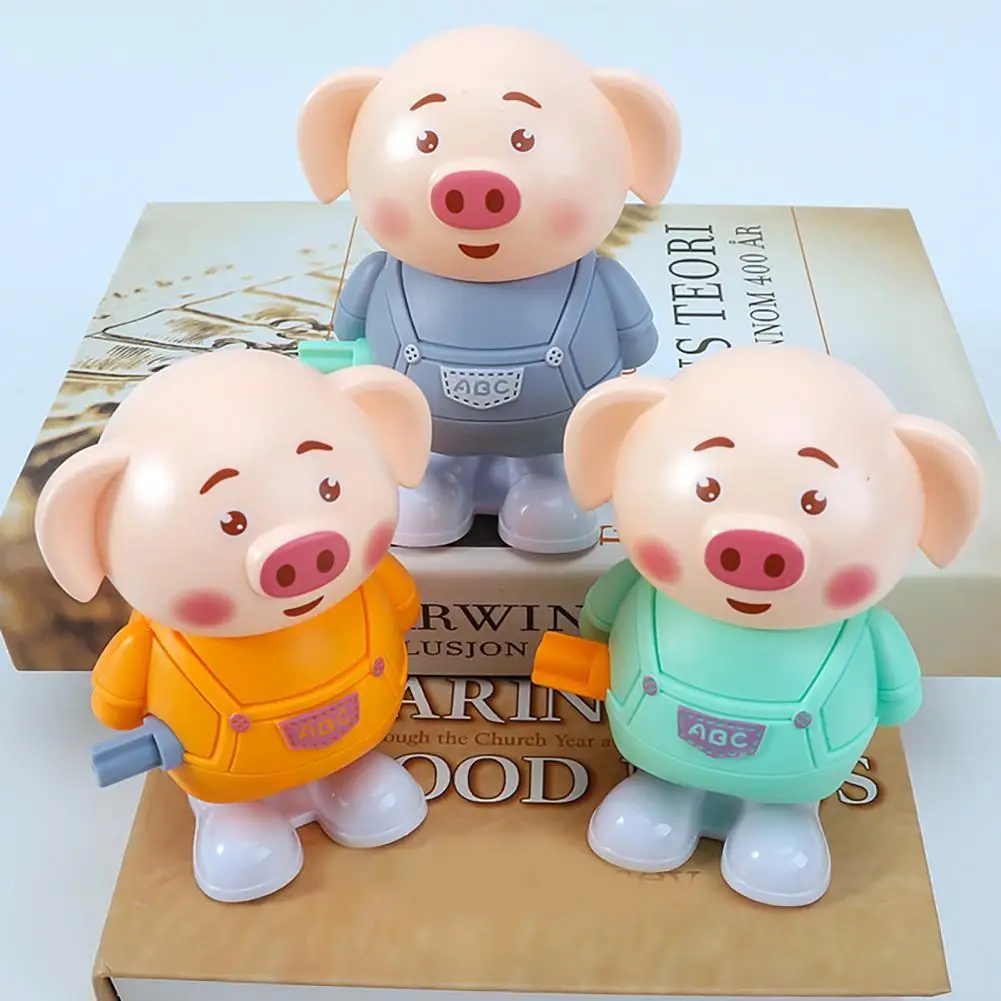 

Wind-up Toy Cartoon Pig Decorative Plastic Piggy Clockwork Toy for Kids