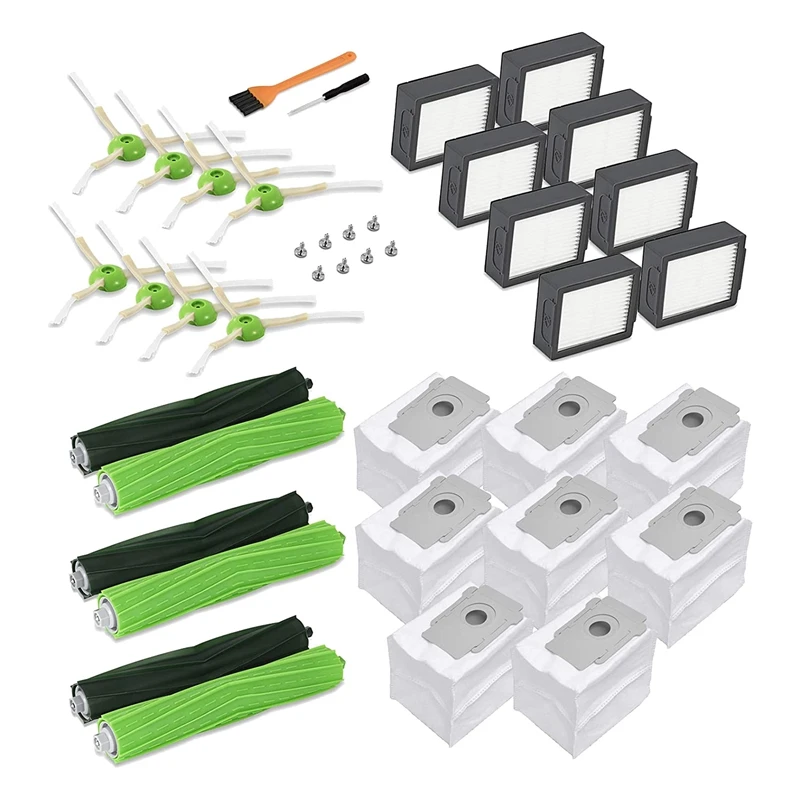 

Replacement Parts Kit for IRobot Roomba I & E Series I7 I7+ E5 E6 Dust Bags Brush HEPA Filter Set Vacuum Accessories
