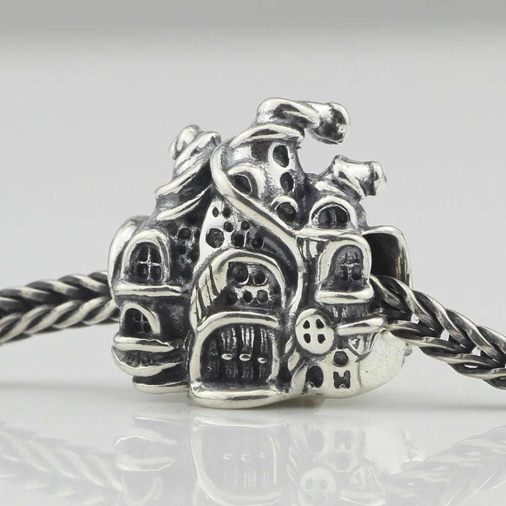 Подлинный 925 пробы Серебряный магический замок очаровательный бисер Подходит