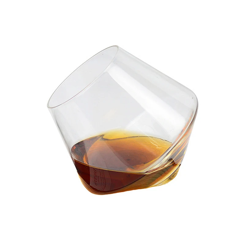 

s Whiskey Glass Rotating High Belly Cigar Whiskey Cocktail Drinking Wine Cup Tumbler Down Bar Glasses