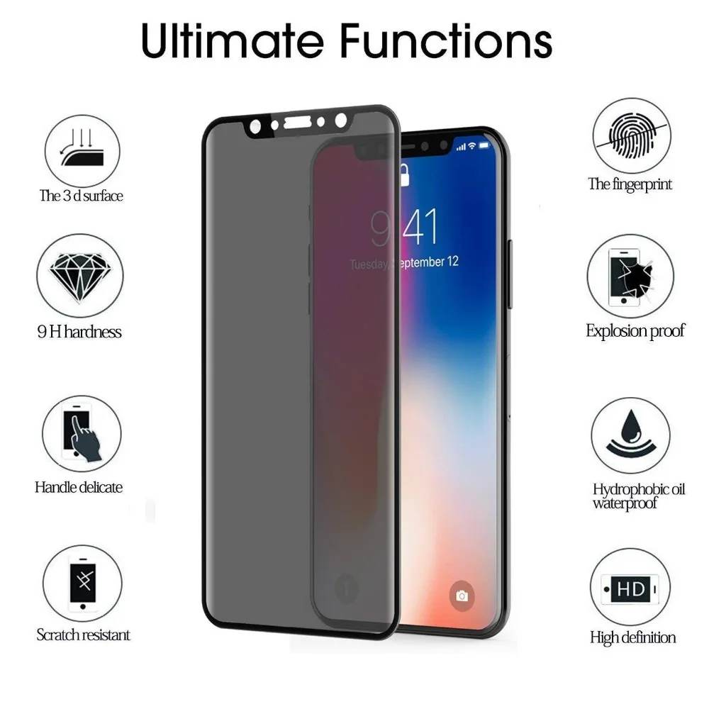 Антибликовая Защитная пленка для iPhone 11 Pro Max закаленное стекло защиты экрана X XS XR 8