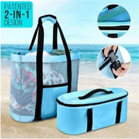outdoor camping beach mesh tote bag with cooler bag packing organizer multifunctional waterproof backpack 40