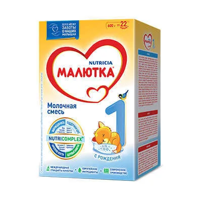 Молочная смесь Малютка 1 с рождения 600 гр