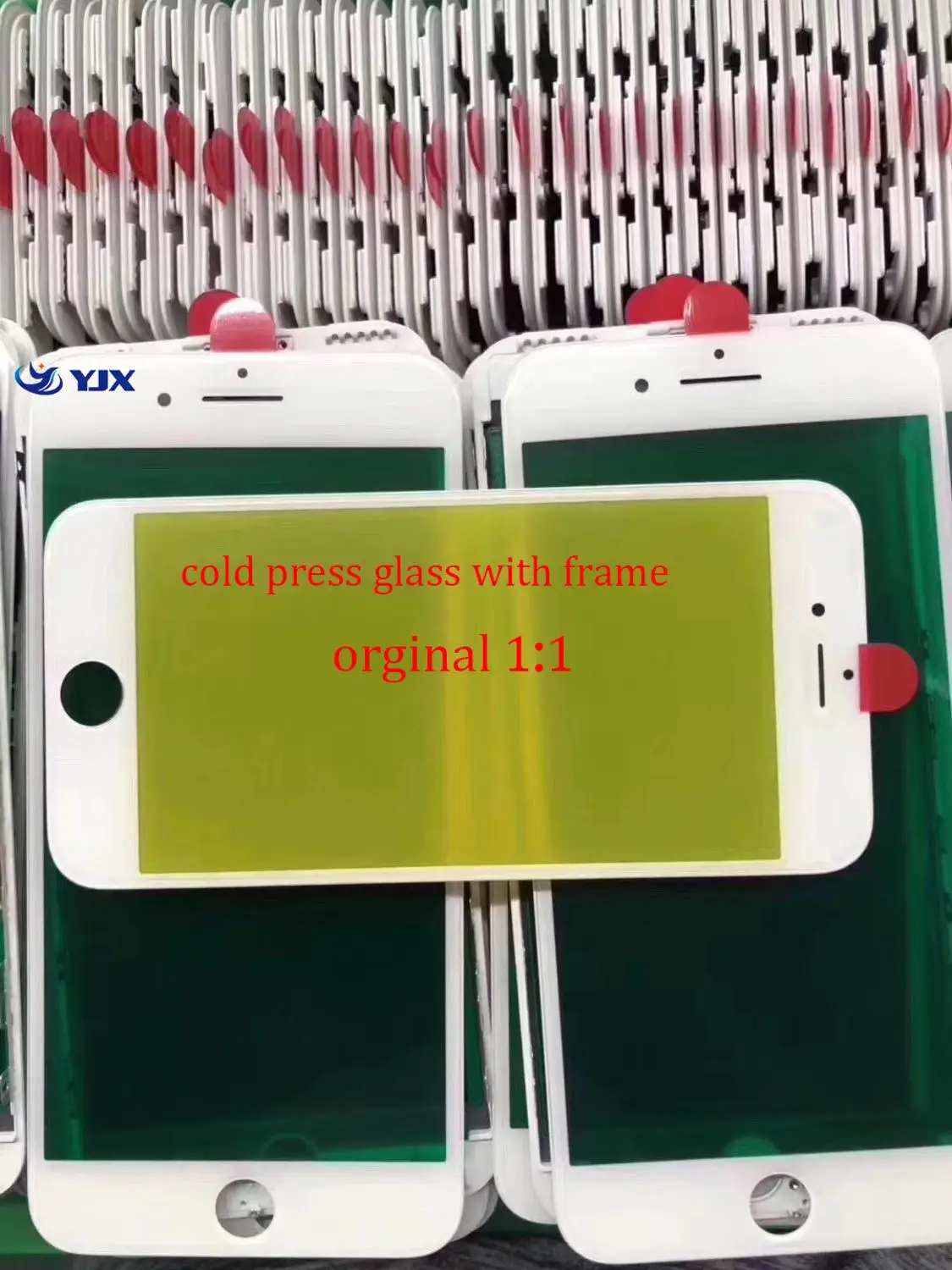 Оригинальное Сенсорное стекло 2 в 1 1:1 внешнее Переднее с рамкой для iPhone 6 6S Plus