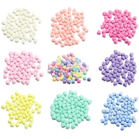 100pcslot acrylic heart beads candy color acrylic plastic pastel spacer for diy jewelry craft making necklace bracelet supplies