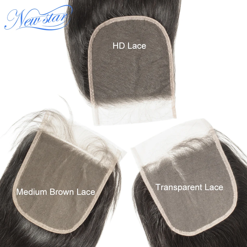 Бразильская новая звезда 5x5 HD кружевная прямая застежка натуральные