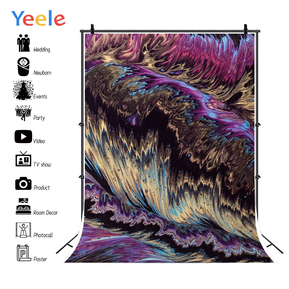 Yeele красочный крутой узор Детские вечерние украшения стены фотографии фоны