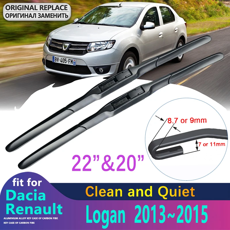 Спереди стеклоочистителей для Renault Dacia Logan 2013 2014 2015 Аксессуары авто Стекло