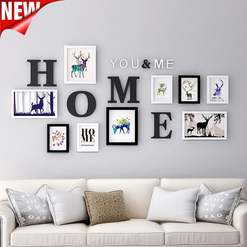 

Photo Wall Frame Combination Living Room Home Decoration 5 7 10 Inches Modern Creative European Style Photo Frame Set