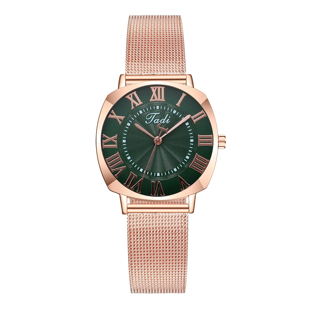 

New Fashion Ladies Watch Roman Numeral Dial Three-Hand Ladies Quartz Watch Casual Alloy Watch