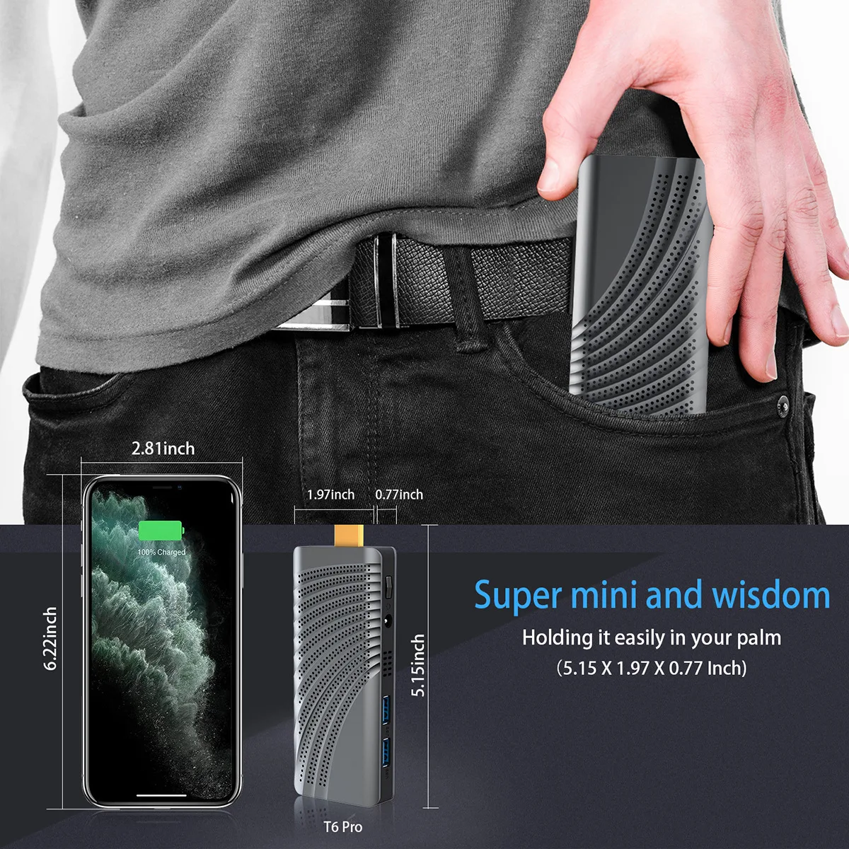 Preise T6 Kühlung Fanless MINI PC Tasche Linux PC Stick Mit Intel Kirsche Trail 2G/32G 4G/64G Win10 Mini Pc
