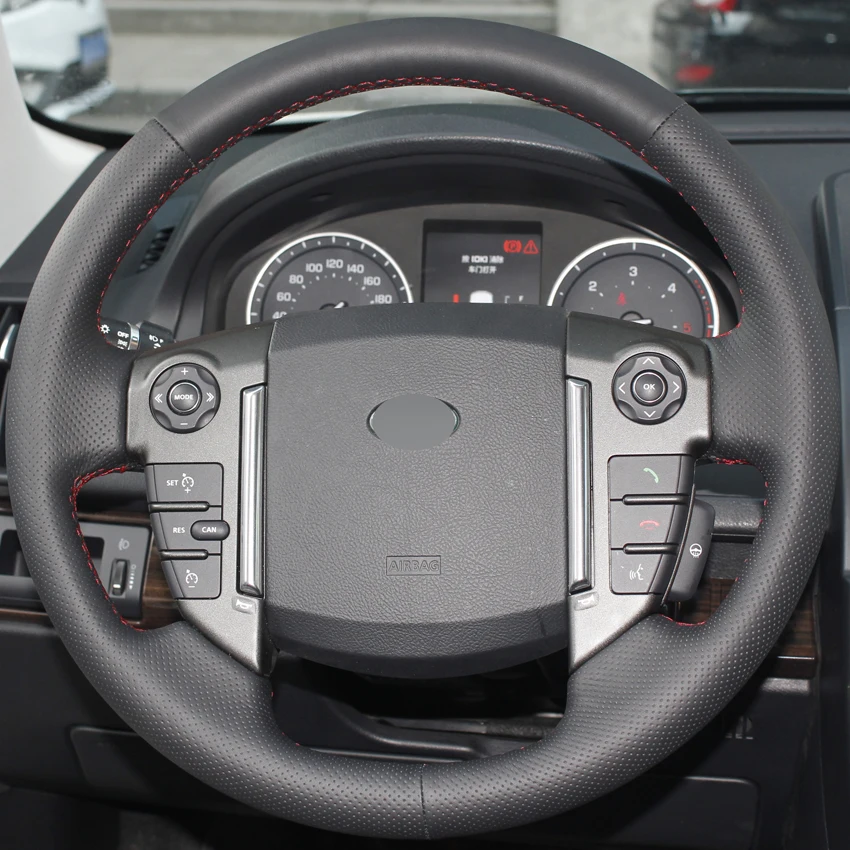 Черный ПУ Искусственная Кожа DIY ручной работы чехол рулевого колеса автомобиля