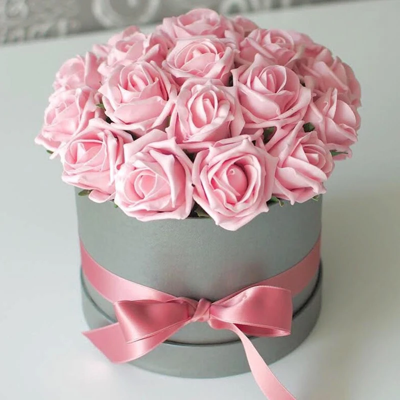 30 шт./лот 8СМ Искусственные розы из пенопласта для свадебного букета, украшения дома, детских вечеринок, скрапбукинга и творчества.