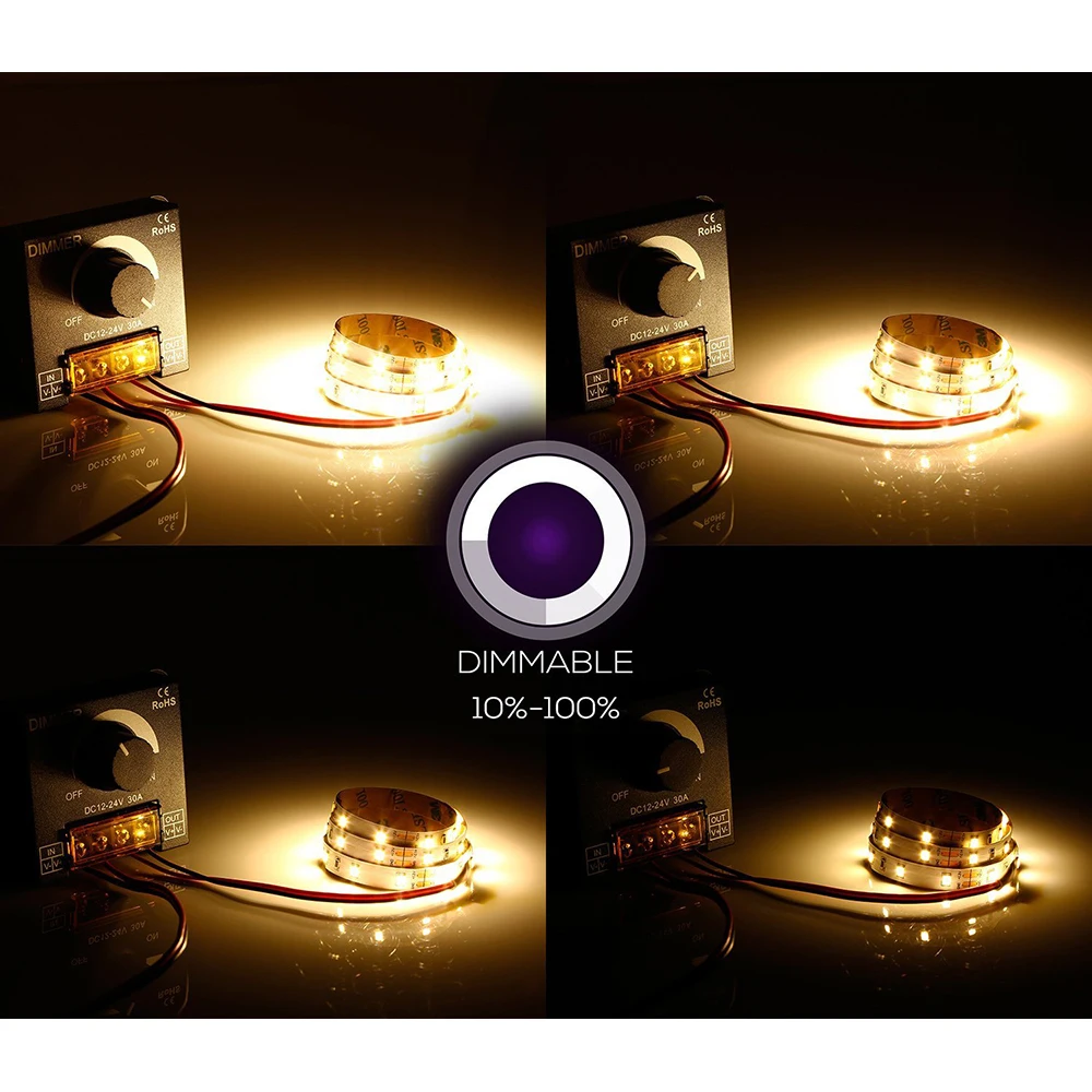 12V LED диммер DC24V 30A переключатель Яркость Регулируемый контроллер один Цвет