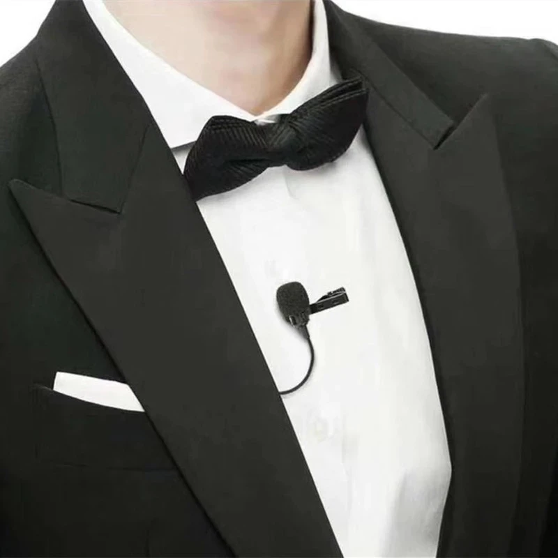 1 шт./компл. галстук-бабочка с зажимом для микрофона мобильный телефон Lavalier Mic Ios