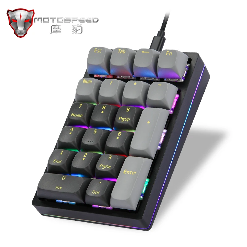 

Клавиатура Motospeed K3 Механическая игровая, 21 клавиша, RGB подсветка
