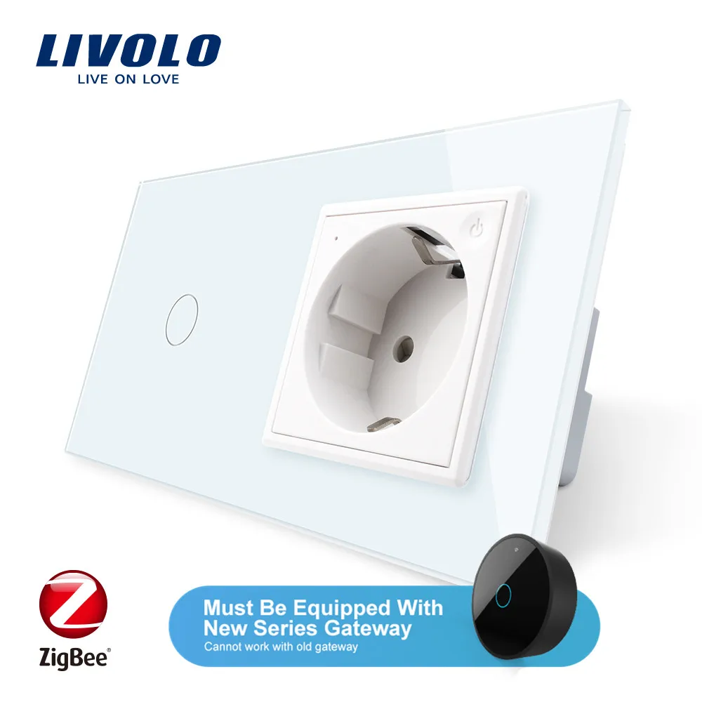 Умная розетка Livolo с Wi-Fi 16 А одним касанием без логотипа | Обустройство дома