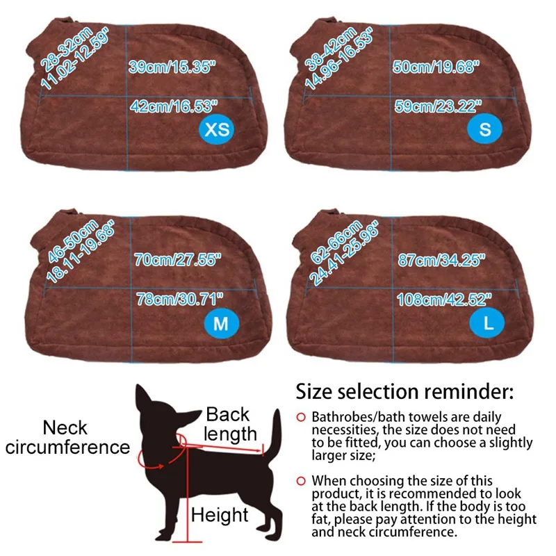 

Microfiber All-wrapped Absorbent Pet Bathrobes Go Out Portable Cat And Dog Bath Towel Animal Bathrobe Towel Pet Clothes