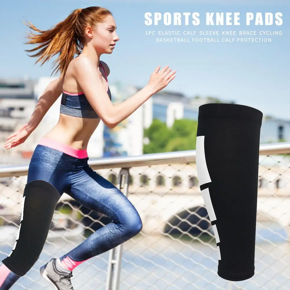 

1pc Hot Sale Calf Sleeve Solid Color Classic Delicate Elastic Compression Sleeve Basketball Football Calf Support Leg Warmers