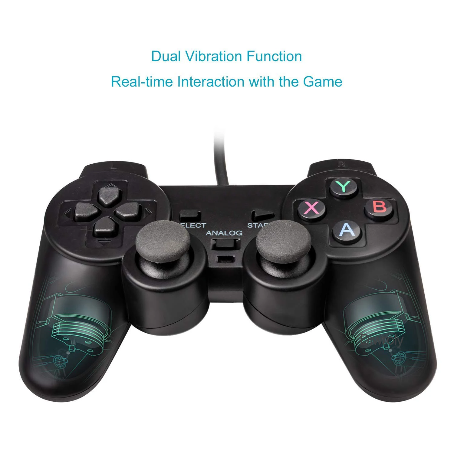 Controller for PS2 Wired Sony Playstation with Dual Vibration USB Joystick Joypad Video Games | Электроника