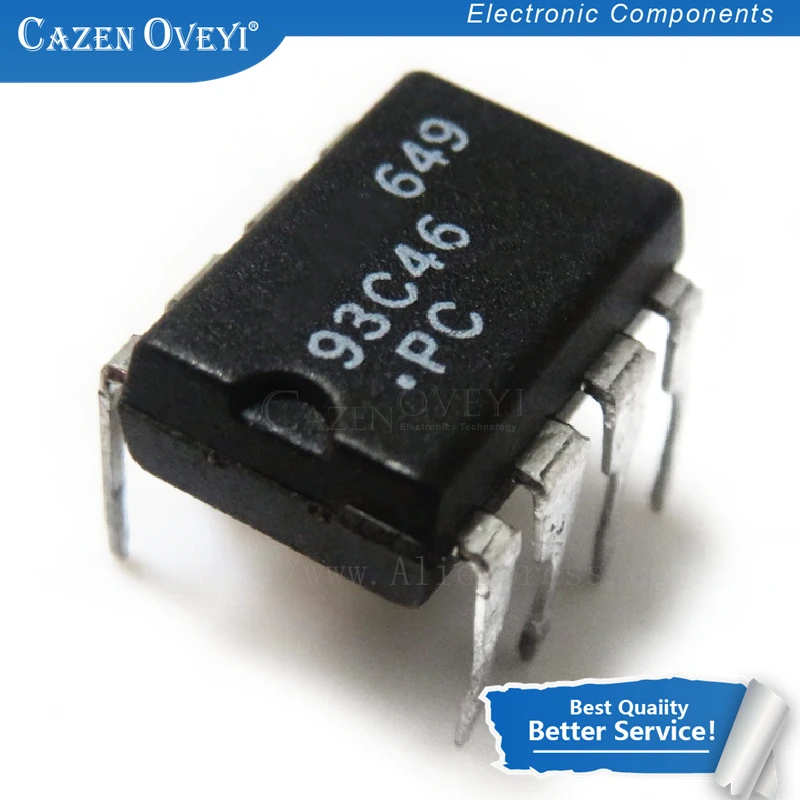 10 шт./лот AT93C46 DIP8 93C46 DIP-8 DIP EEPROM 64x16 в наличии | Электронные компоненты и