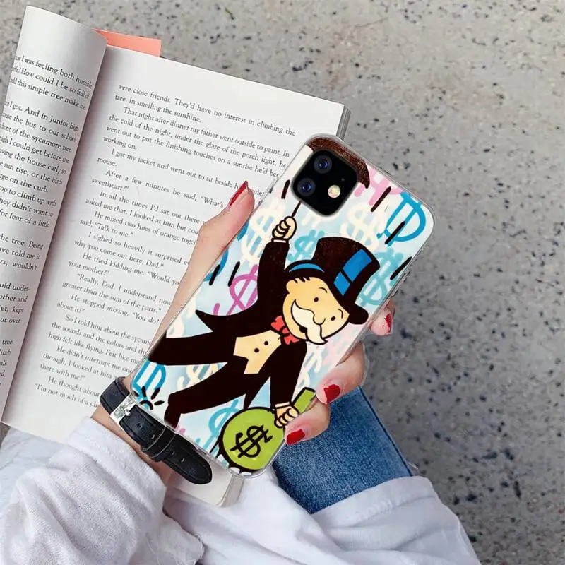 

Cartoon Dollar Monopoly Phone Case For iphone 12 5 5s 5c se 6 6s 7 8 plus x xs xr 11 pro max mini