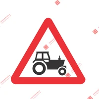 creative tractor sign road safety car sticker warning decal pvc car window body decorative stickers accessories