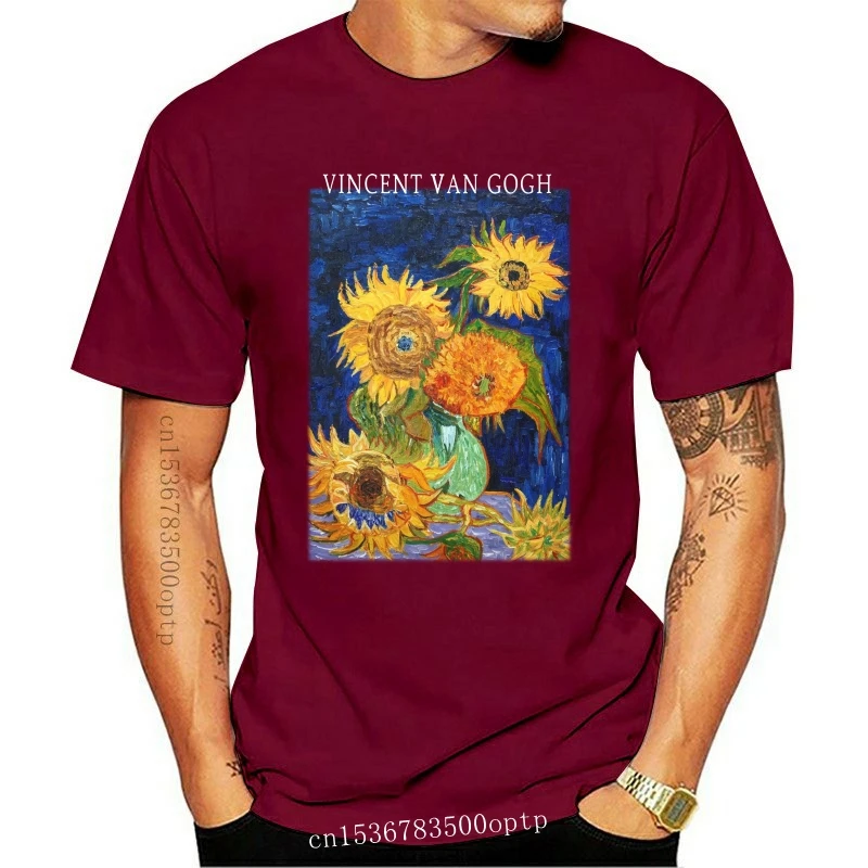 

New Van Gogh Five Sunflowers 1888, Artwork T-Shirt For Men Women Kids Art Style Tee Large Size Tee Shirt