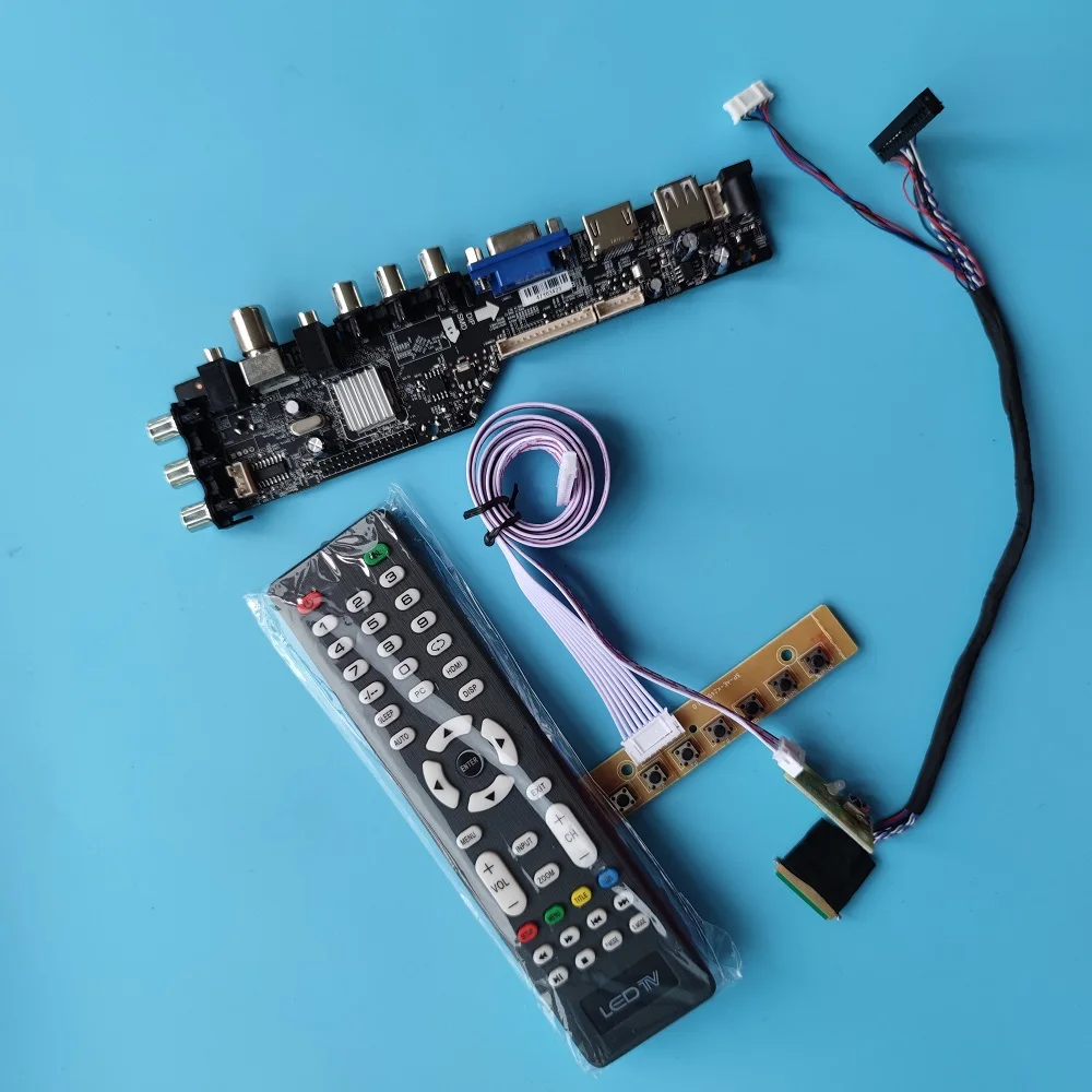 Комплект для B156HW02 1920X1080 дисплей ТВ пульт дистанционного управления DVB-T