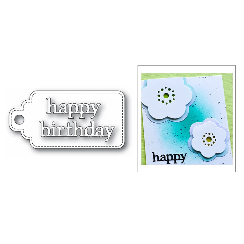 Сшитая бирка с надписями на день рождения новинка 2020 3D металлические пресс формы