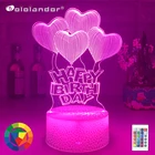 С днем рождения 3D лампа креативный 7 цветов ночсветильник s Новинка Иллюзия ночник Иллюзия настольная лампа для дома декоративный светильник