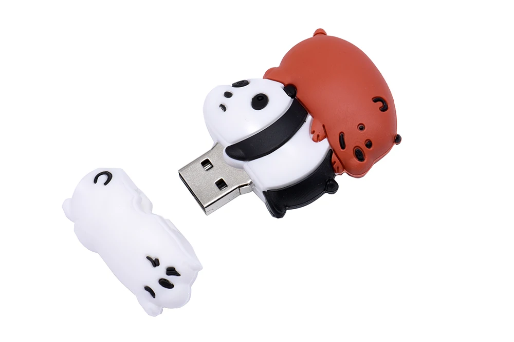 JASTER флеш-диск USB 2,0, милая мультяшная Флешка с тремя медведями, флешка, 4 ГБ, 16 ГБ, 32 ГБ, 64 ГБ, животный U диск