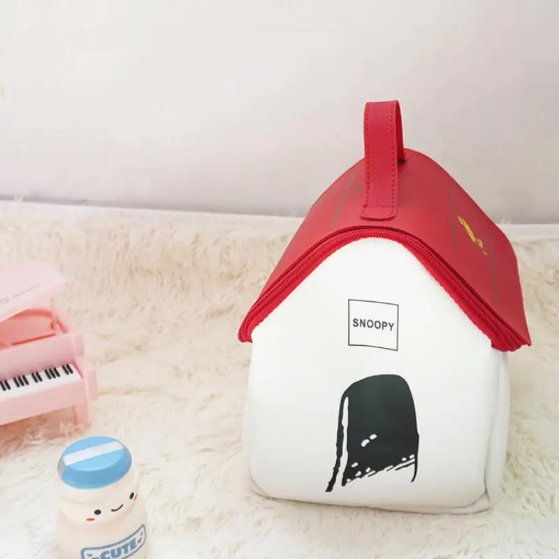 new kawaii snoopyed anime cute than a cartoon house shape storage bag childrens cartoon christmas gifts toys for girls free global shipping