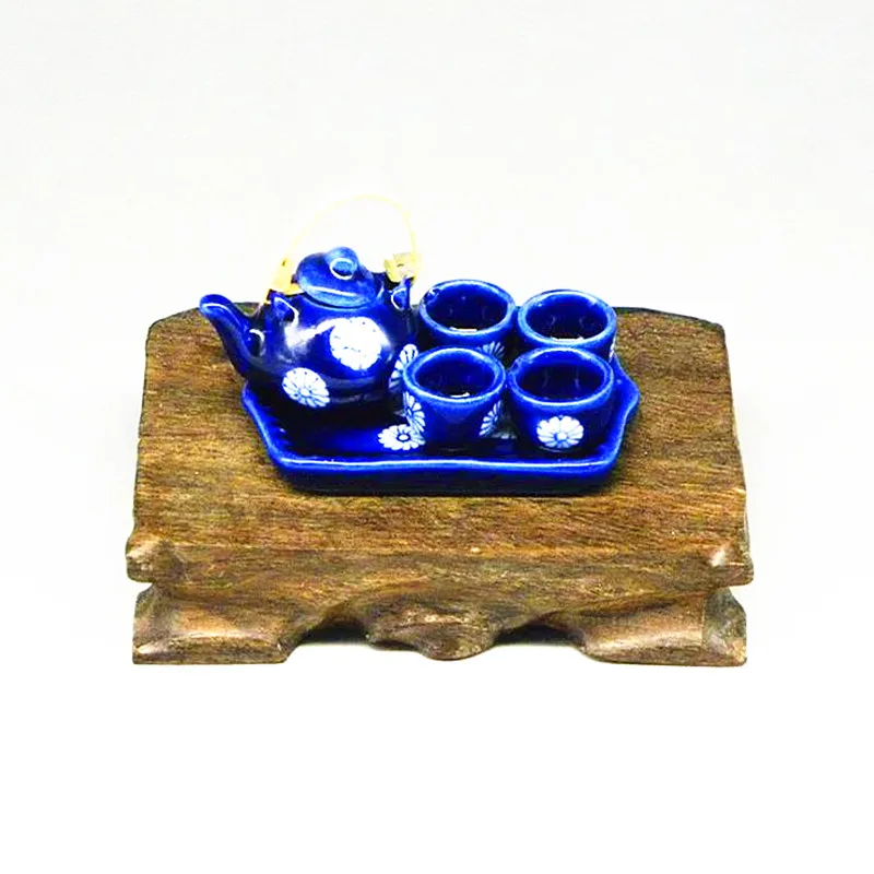 Мини керамический чайный набор сделай сам 1:12 кукольный дом кухня столовая