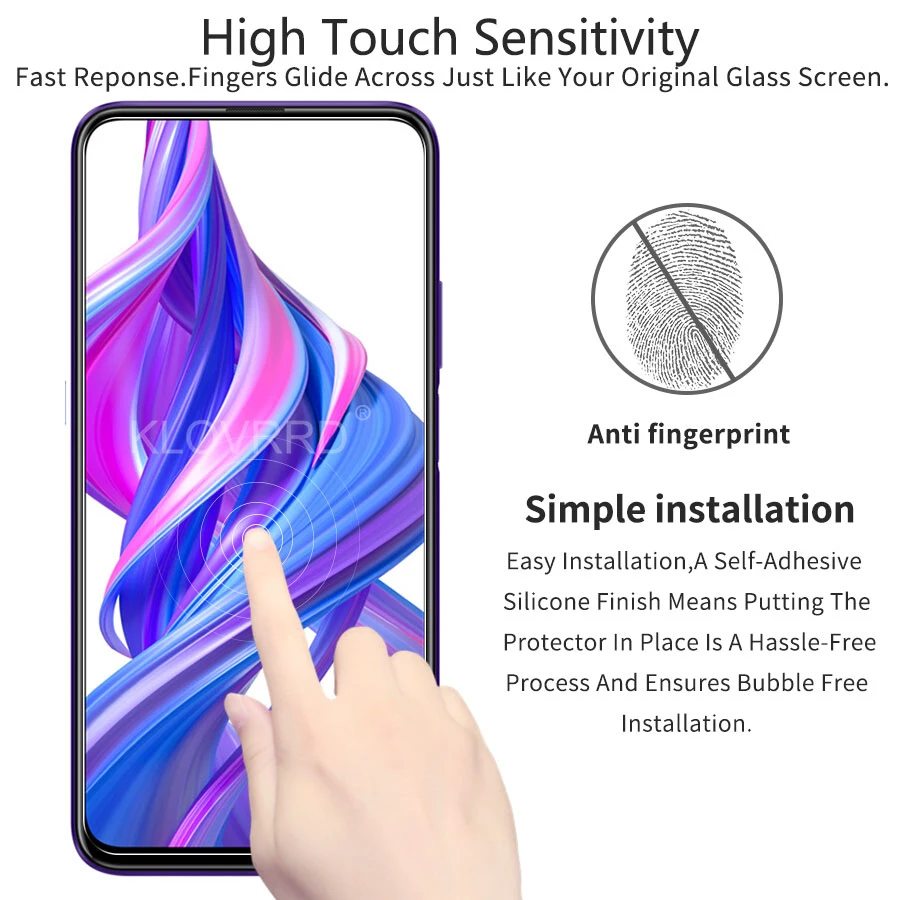 KLVRRD 3 шт закаленное стекло для huawei Honor 9x pro защита экрана стеклянная защитная