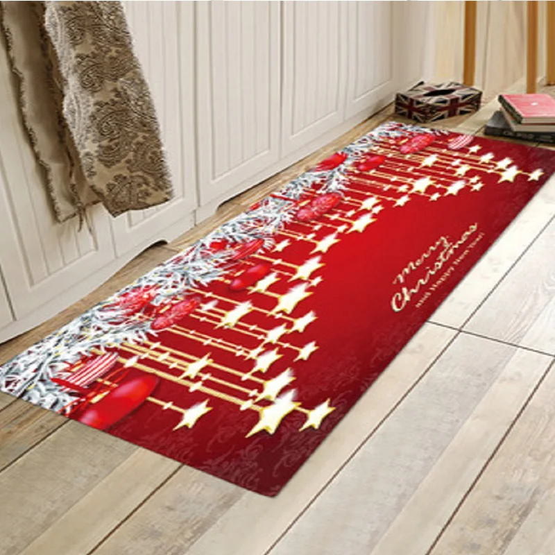 Противоскользящий ковер с 3D рождественскими звездами напольный коврик для кухни