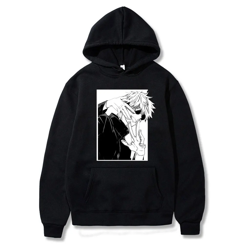 

Японские толстовки с капюшоном в стиле аниме, худи с графическим рисунком юютсу кайсена, зимние теплые мужские свитшоты в стиле Одежда в ули...