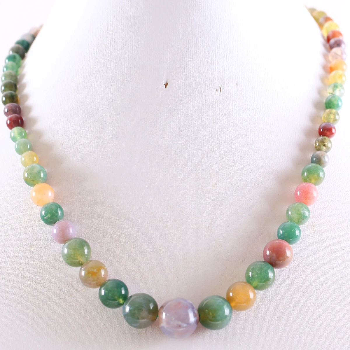 Ожерелье ручной работы из бисера ожерелье натурального камня оникс круглой