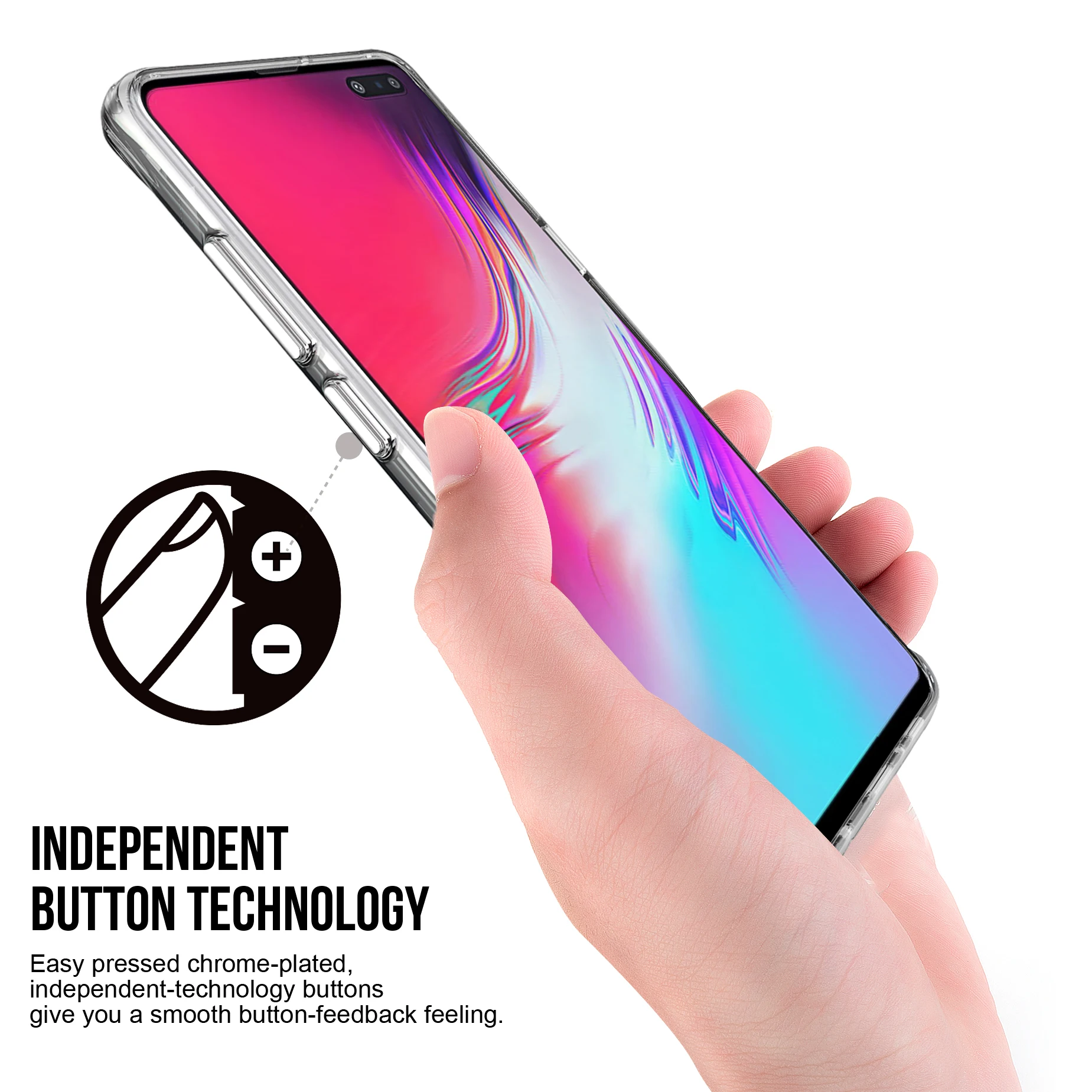 Space Case for Samsung Galaxy S10 Plus Lite 5G S10Plus S10Lite S10e Soft TPU + Hard PC HD Clear Shell Hybrid Shockproof Cover