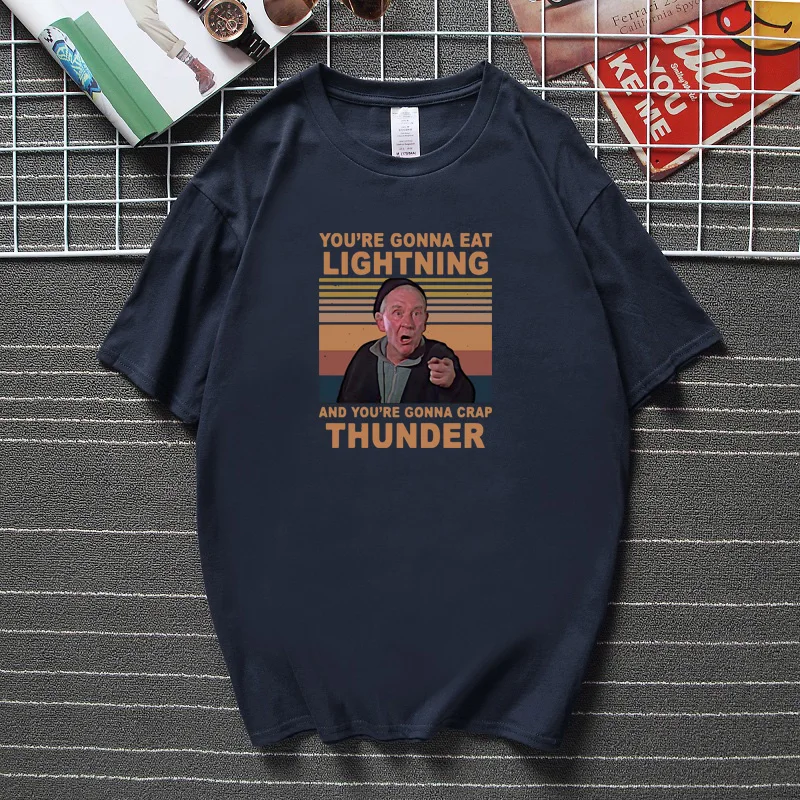 Винтажная ретро футболка с надписью You Re Eat Молния и Going Thunder новый модный топ
