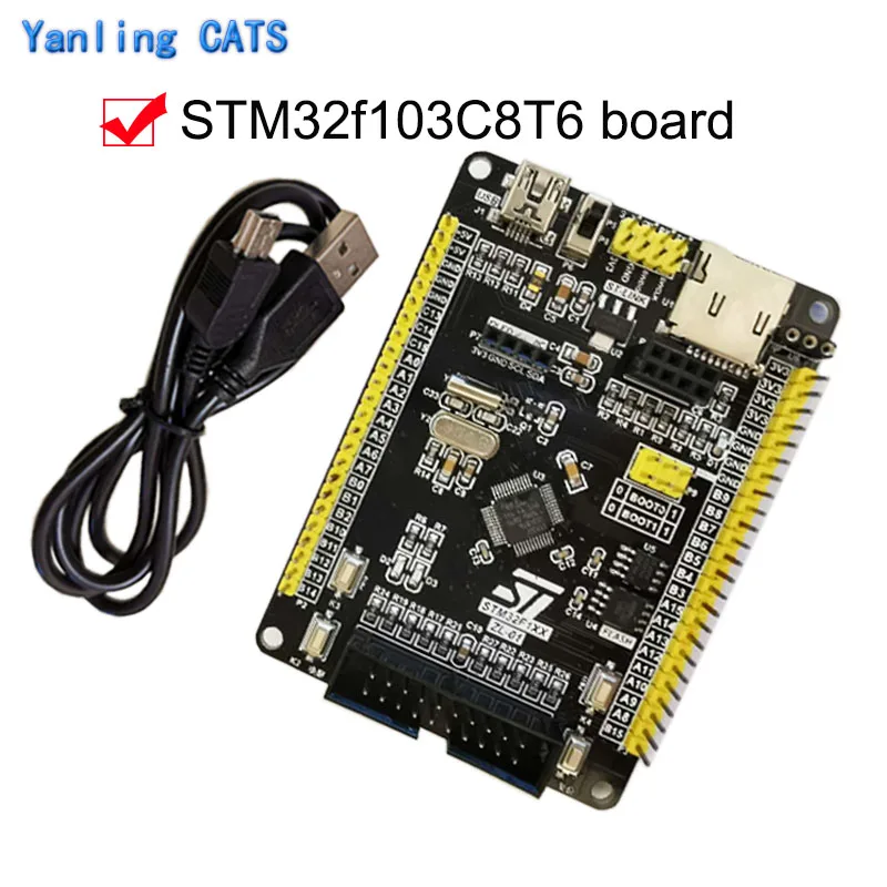 Макетная плата STM32f103C8T6 STM32 Discovery Arm Cortex M3 MCU LQFP48 контактный чип основная с USB кабелем