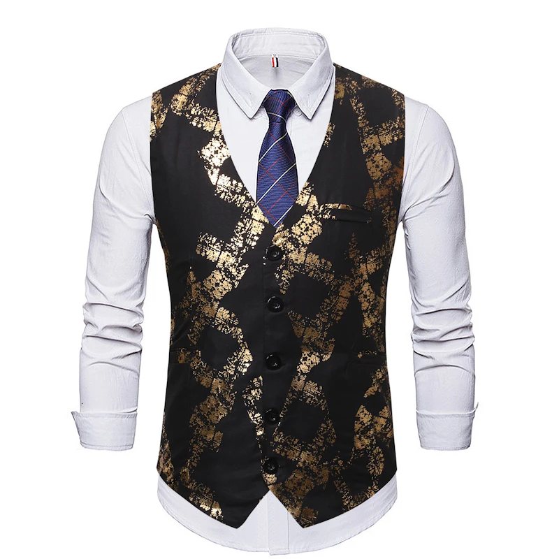 Новое поступление платья без рукавов костюм для Для мужчин Slim Fit s Мужская жилетка