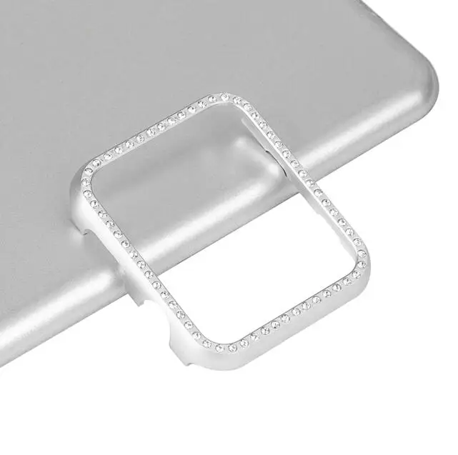 С алмазной твердой оболочкой Защитная крышка для Apple Watch для iwatch case Series 5 4 3 2 1 38 мм 42 мм 40 мм 44 мм - Цвет ремешка: Серебристый