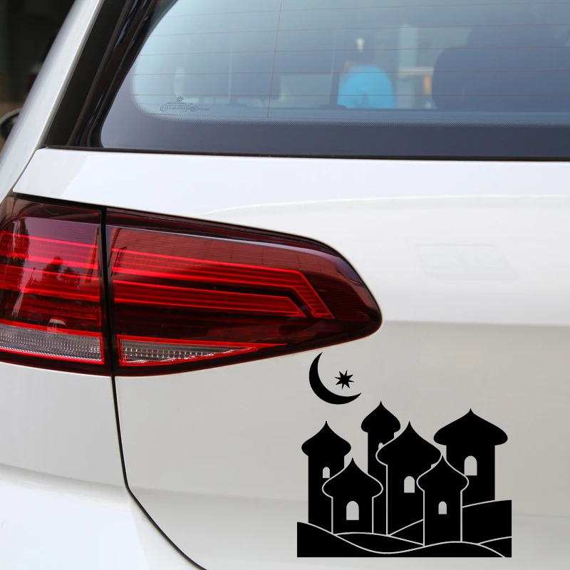 

YJZT 17.5X16.7CM Castle Magic Moon Star Personality Whole Body Decoration Decal Car Sticker C25-0471